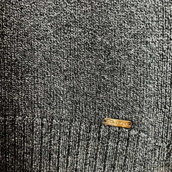 Calvin Klein Side Button Cowl Neck Sweater - Gray XS - Picture 6 of 10